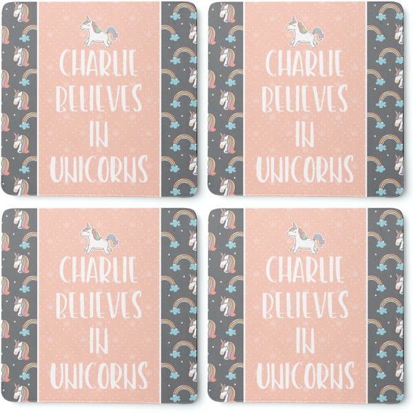 Unicorns Coaster Rubber Back - Apvl