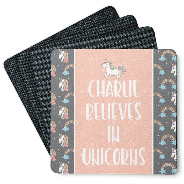 Unicorns Coaster Rubber Back - Main