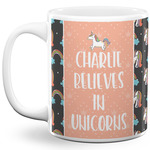 Unicorns 11 Oz Coffee Mug - White (Personalized)