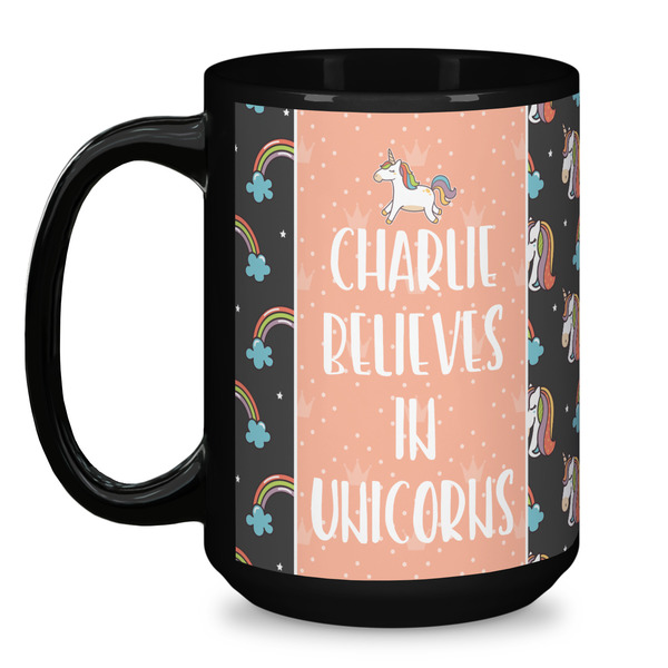 Unicorns Coffee Mug - 15 oz - Black