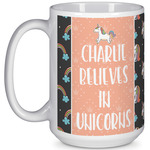 Unicorns 15 Oz Coffee Mug - White (Personalized)