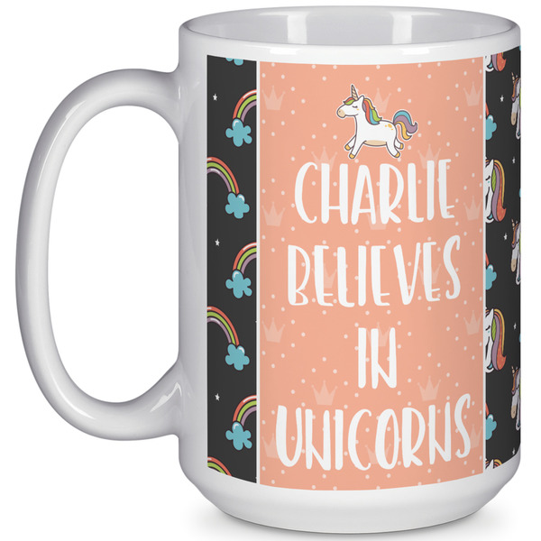 Custom Unicorns 15 Oz Coffee Mug - White (Personalized)