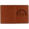 Unicorns Cognac Leather Passport Holder Outside Single Sided - Apvl