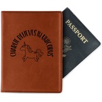 Unicorns Passport Holder - Faux Leather - Double Sided (Personalized)