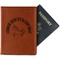 Unicorns Cognac Leather Passport Holder With Passport - Main