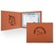 Unicorns Cognac Leatherette Diploma / Certificate Holders - Front and Inside - Main