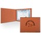 Unicorns Cognac Leatherette Diploma / Certificate Holders - Front only - Main