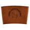 Unicorns Cognac Leatherette Mug Sleeve - Flat