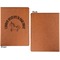 Unicorns Cognac Leatherette Portfolios with Notepad - Large - Single Sided - Apvl