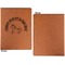 Unicorns Cognac Leatherette Portfolios with Notepad - Small - Single Sided- Apvl