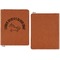Unicorns Cognac Leatherette Zipper Portfolios with Notepad - Single Sided - Apvl