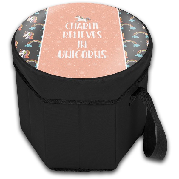 Unicorns Collapsible Personalized Cooler & Seat (Closed)