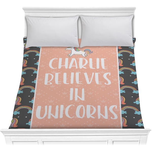 Custom Unicorns Comforter - Full / Queen (Personalized)