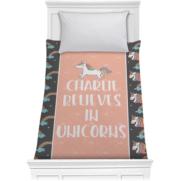 Custom Unicorns Comforter - Twin (Personalized)