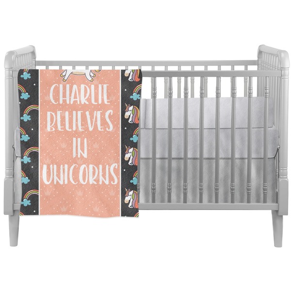 Custom Unicorns Crib Comforter / Quilt (Personalized)