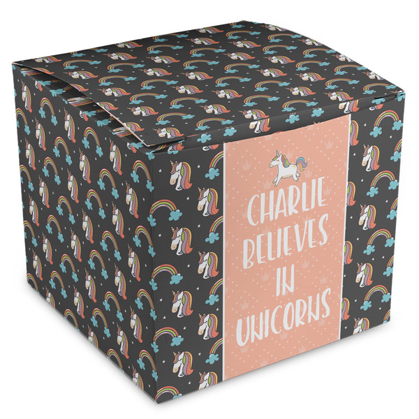 Custom Unicorns Cube Favor Gift Boxes (Personalized)
