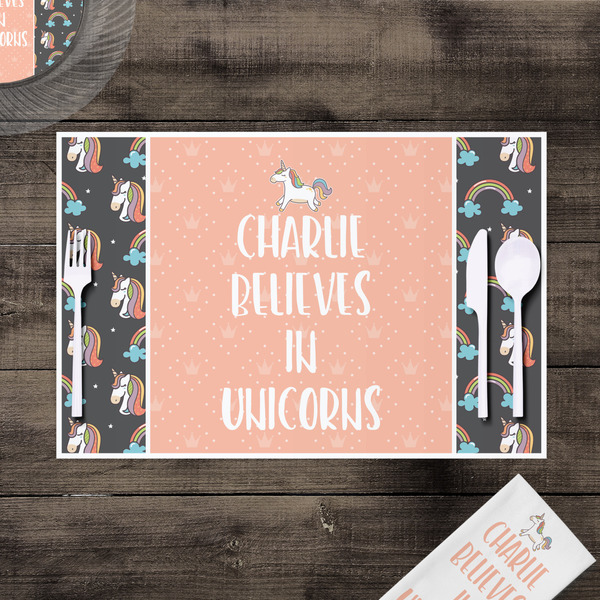 Unicorns Disposable Paper Placemat - In Context