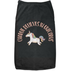 Unicorns Black Pet Shirt (Personalized)