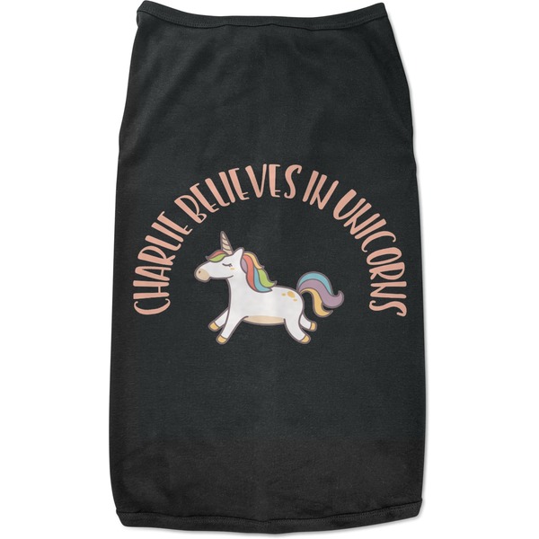 Custom Unicorns Black Pet Shirt - XL (Personalized)