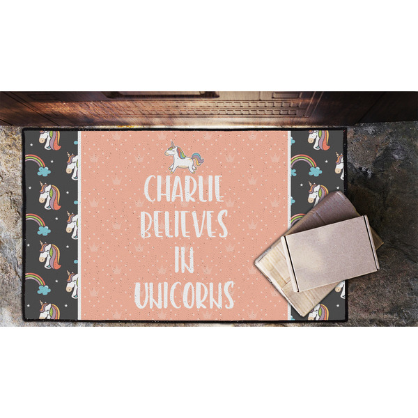 Unicorns Door Mat - LIFESTYLE (Lrg)