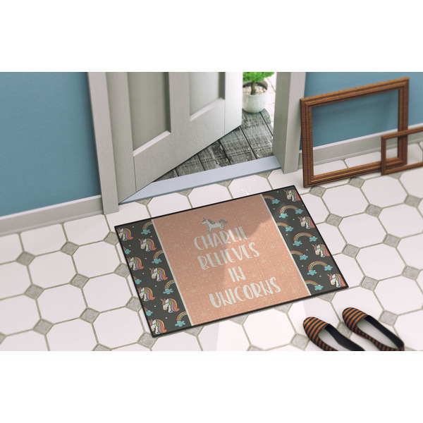 Unicorns Door Mat Lifestyle