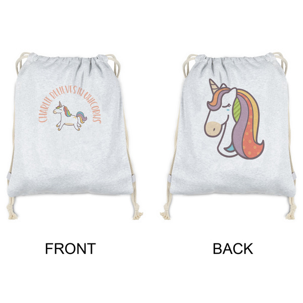Unicorns Drawstring Backpacks - Sweatshirt Fleece - Double Sided - APPROVAL