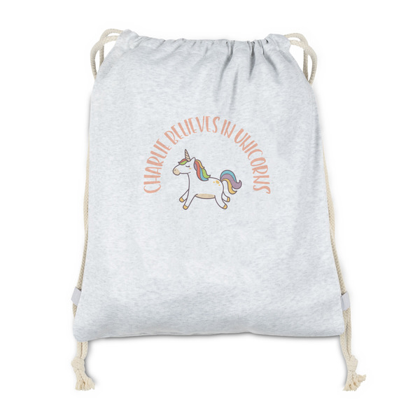 Custom Unicorns Drawstring Backpack - Sweatshirt Fleece - Double Sided (Personalized)