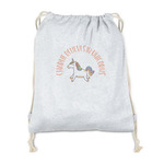 Unicorns Drawstring Backpack - Sweatshirt Fleece - Single Sided (Personalized)
