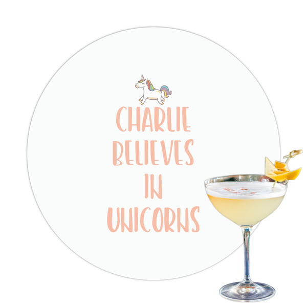Custom Unicorns Printed Drink Topper (Personalized)