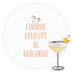 Unicorns Printed Drink Topper - 3.5" (Personalized)