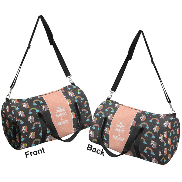 Unicorns Duffle bag small front and back sides