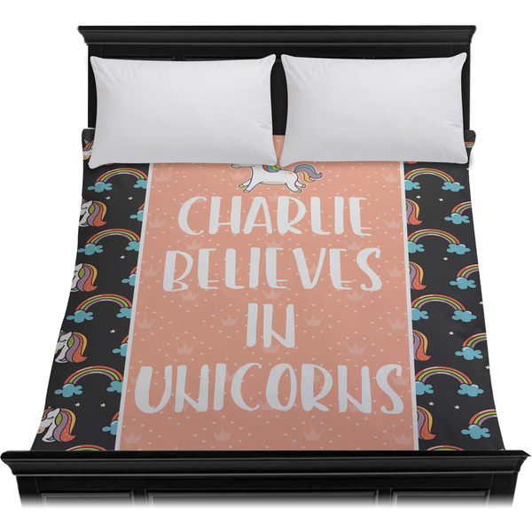 Unicorns Duvet Cover - Queen - On Bed - No Prop