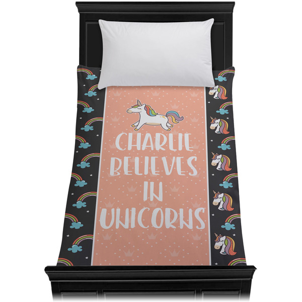 Unicorns Duvet Cover - Twin - On Bed - No Prop