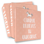 Unicorns 3 Ring Binder - Full Wrap (Personalized)