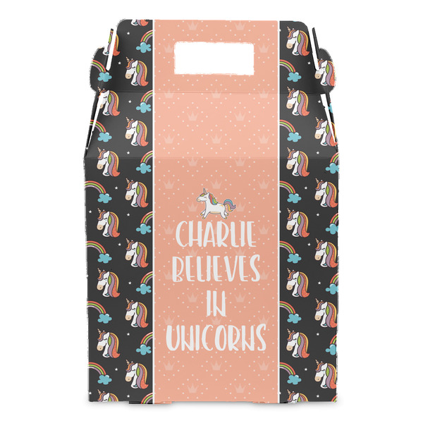 Unicorns Gable Favor Box - Front