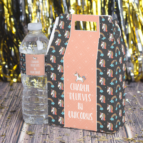 Unicorns Gable Favor Box - In Context