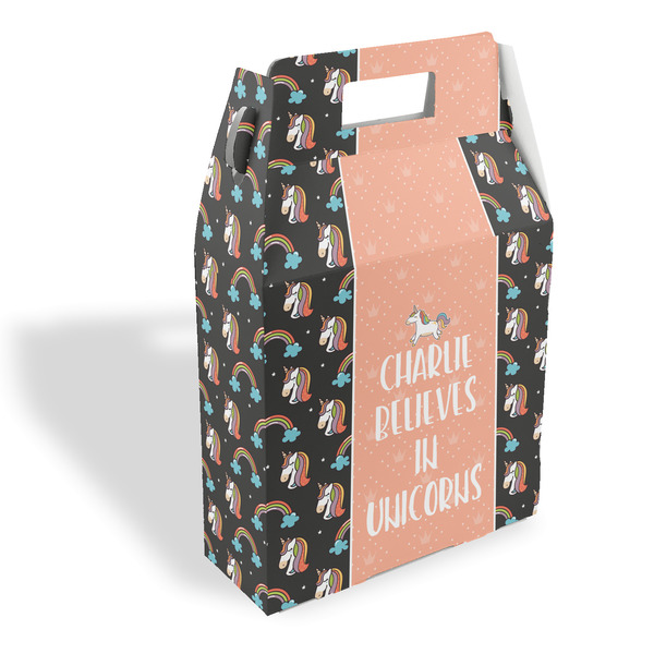 Custom Unicorns Gable Favor Box (Personalized)