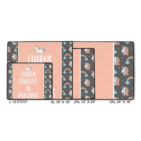 Unicorns Gaming Mats - SIZE CHART