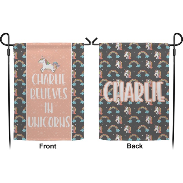 Unicorns Garden Flag - Double Sided Front and Back