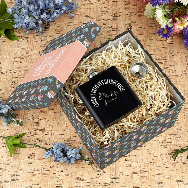 Unicorns Gift Boxes with Lid - Canvas Wrapped - Large - In Context