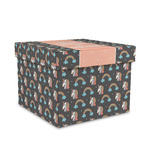Unicorns Gift Box with Lid - Canvas Wrapped - Medium (Personalized)