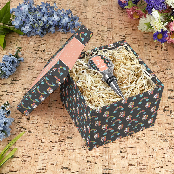 Unicorns Gift Boxes with Lid - Canvas Wrapped - Medium - In Context