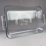 Unicorns Glass Baking Dish - 13in x 9in (Personalized)