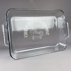Unicorns Glass Baking and Cake Dish (Personalized)