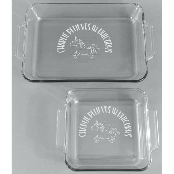 Unicorns Glass Baking Dish Set - FRONT