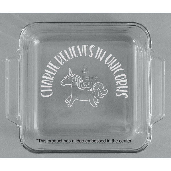 Unicorns Glass Cake Dish - APPROVAL (8x8)