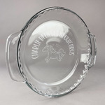 Unicorns Glass Pie Dish - 9.5in Round (Personalized)