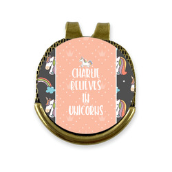 Unicorns Golf Ball Marker - Hat Clip - Gold