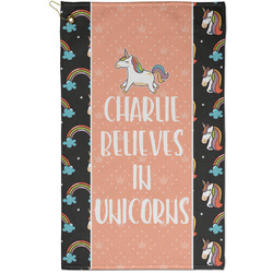 Unicorns Golf Towel - Poly-Cotton Blend - Small w/ Name or Text