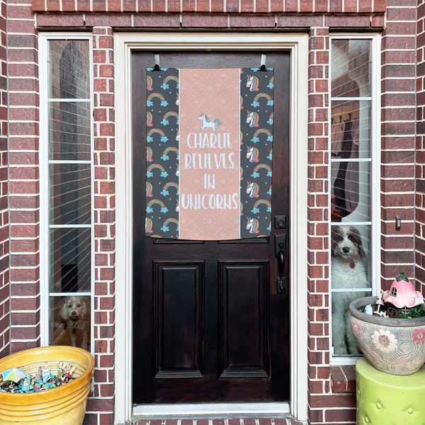 Unicorns House Flags - Double Sided - (Over the door) LIFESTYLE